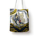 Personalized Melbourne Storm Tote Bag Aboriginal Dot Art - Dreamtime Rugby Mascot