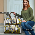 Personalized Melbourne Storm Travel Bag Aboriginal Dot Art - Dreamtime Rugby Mascot