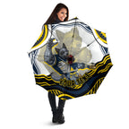 Personalized Melbourne Storm Umbrella Aboriginal Dot Art - Dreamtime Rugby Mascot