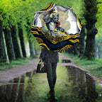 Personalized Melbourne Storm Umbrella Aboriginal Dot Art - Dreamtime Rugby Mascot
