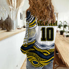Personalized Melbourne Storm Women Casual Shirt Aboriginal Dot Art - Dreamtime Rugby Mascot