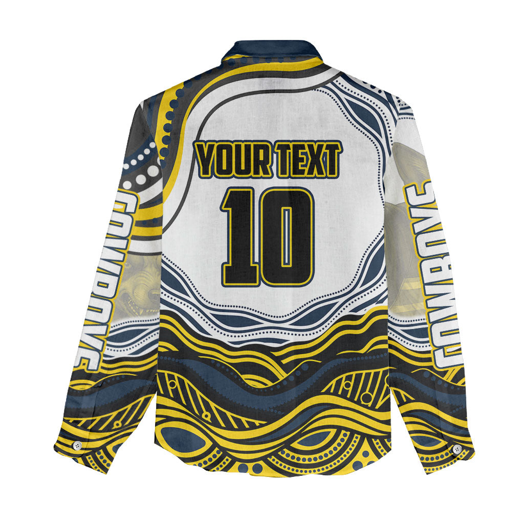 Personalized Melbourne Storm Women Casual Shirt Aboriginal Dot Art - Dreamtime Rugby Mascot