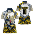 Personalized Melbourne Storm Women Polo Shirt Aboriginal Dot Art - Dreamtime Rugby Mascot