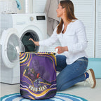 Personalized Gold Coast Titans Laundry Basket Aboriginal Dot Art - Dreamtime Rugby Mascot
