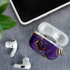 Personalized Gold Coast Titans AirPods Case Aboriginal Dot Art - Dreamtime Rugby Mascot