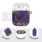 Personalized Gold Coast Titans AirPods Case Aboriginal Dot Art - Dreamtime Rugby Mascot