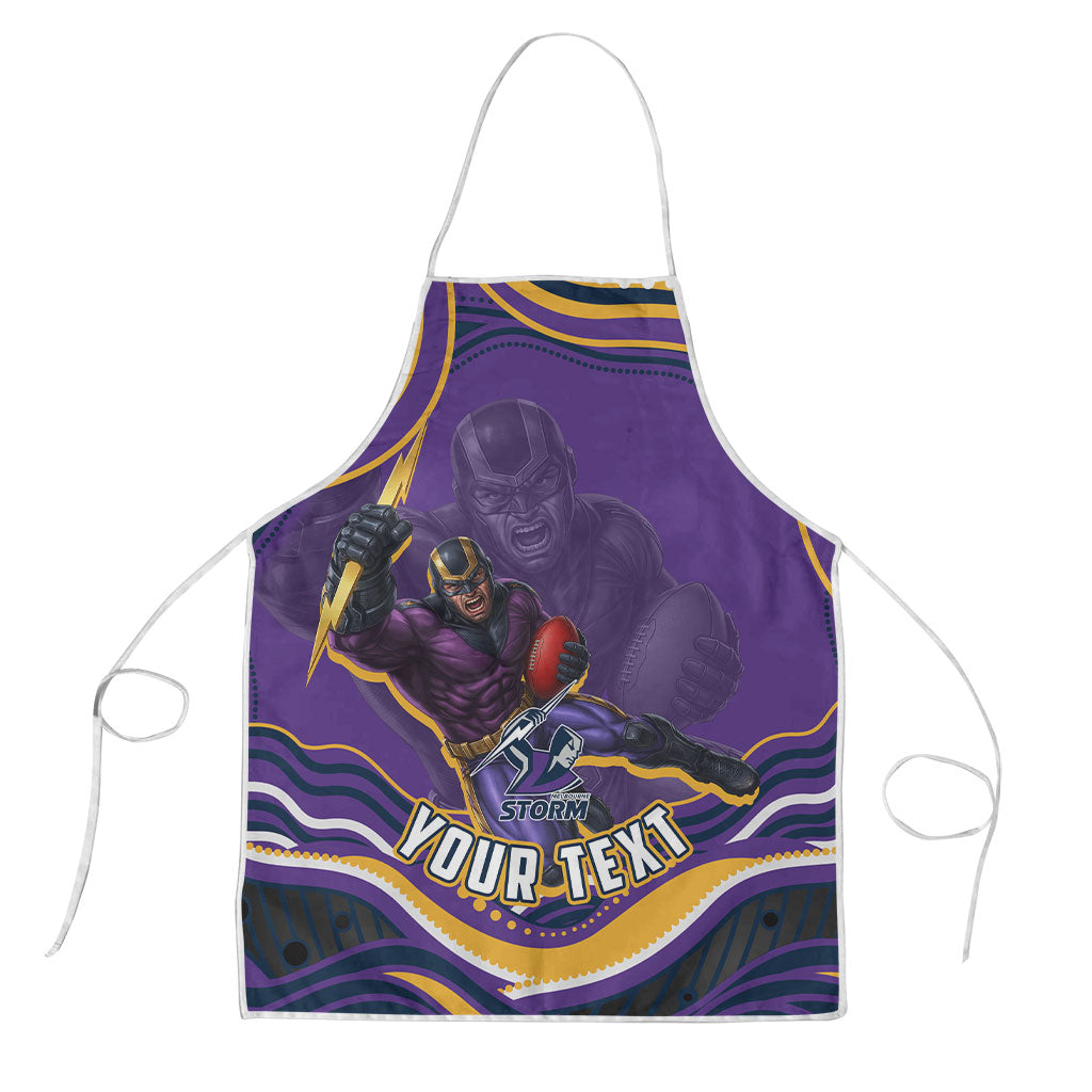 Personalized Gold Coast Titans Apron Aboriginal Dot Art - Dreamtime Rugby Mascot