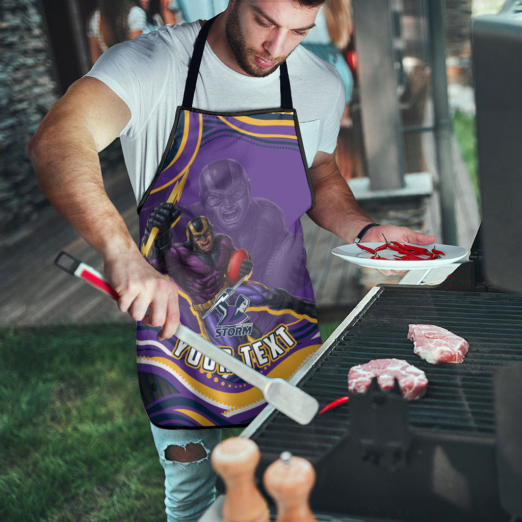 Personalized Gold Coast Titans Apron Aboriginal Dot Art - Dreamtime Rugby Mascot