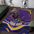 Personalized Gold Coast Titans Area Rug Aboriginal Dot Art - Dreamtime Rugby Mascot