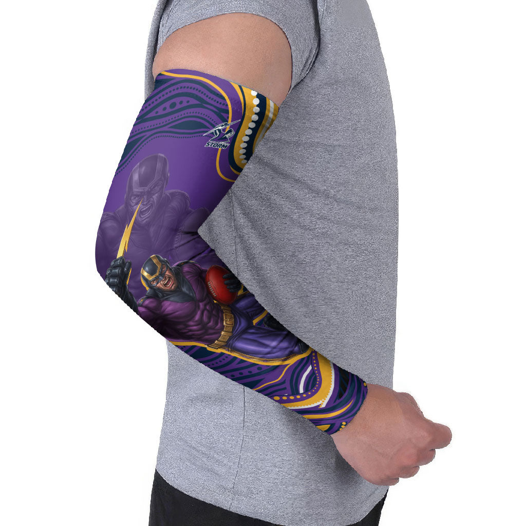 Personalized Gold Coast Titans Arm Sleeves Aboriginal Dot Art - Dreamtime Rugby Mascot