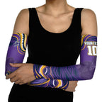 Personalized Gold Coast Titans Arm Sleeves Aboriginal Dot Art - Dreamtime Rugby Mascot