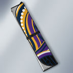 Personalized Gold Coast Titans Auto Sun Shade Aboriginal Dot Art - Dreamtime Rugby Mascot