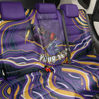 Personalized Gold Coast Titans Back Car Seat Cover Aboriginal Dot Art - Dreamtime Rugby Mascot