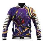 Personalized Gold Coast Titans Baseball Jacket Aboriginal Dot Art - Dreamtime Rugby Mascot