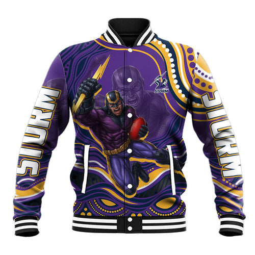 Personalized Gold Coast Titans Baseball Jacket Aboriginal Dot Art - Dreamtime Rugby Mascot