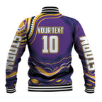 Personalized Gold Coast Titans Baseball Jacket Aboriginal Dot Art - Dreamtime Rugby Mascot