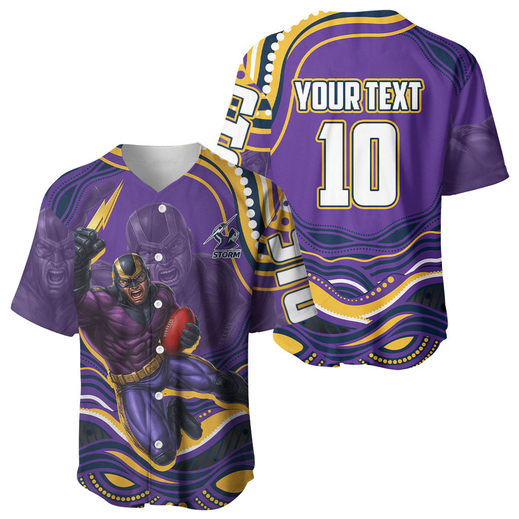 Personalized Gold Coast Titans Baseball Jersey Aboriginal Dot Art - Dreamtime Rugby Mascot