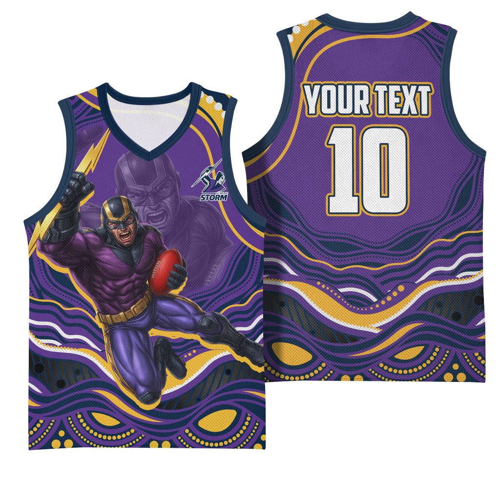 Personalized Gold Coast Titans Basketball Jersey Aboriginal Dot Art - Dreamtime Rugby Mascot