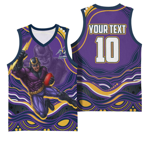 Personalized Gold Coast Titans Basketball Jersey Aboriginal Dot Art - Dreamtime Rugby Mascot
