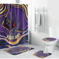 Personalized Gold Coast Titans Bathroom Set Aboriginal Dot Art - Dreamtime Rugby Mascot