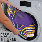 Personalized Gold Coast Titans Bathroom Set Aboriginal Dot Art - Dreamtime Rugby Mascot