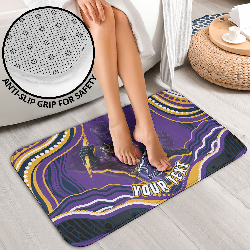 Personalized Gold Coast Titans Bathroom Set Aboriginal Dot Art - Dreamtime Rugby Mascot