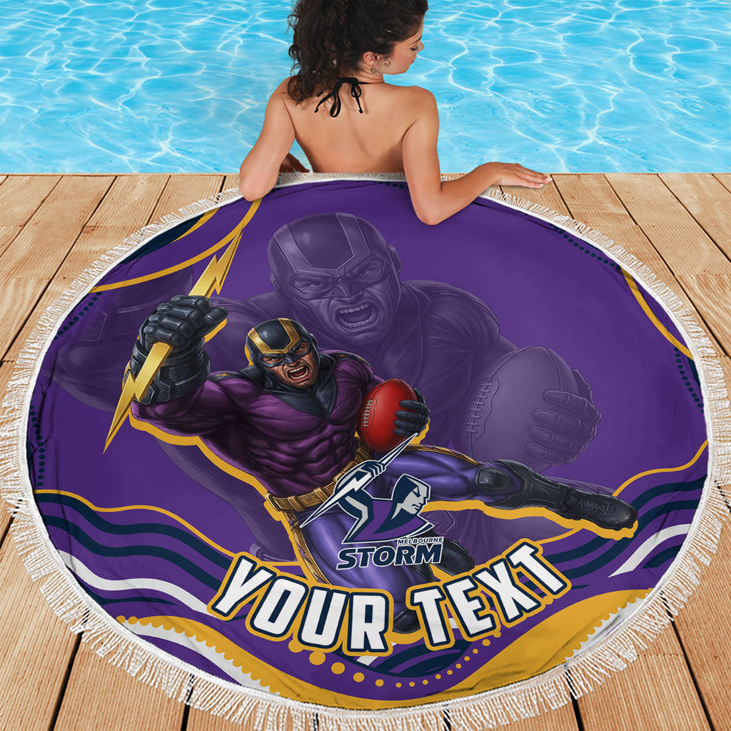 Personalized Gold Coast Titans Beach Blanket Aboriginal Dot Art - Dreamtime Rugby Mascot