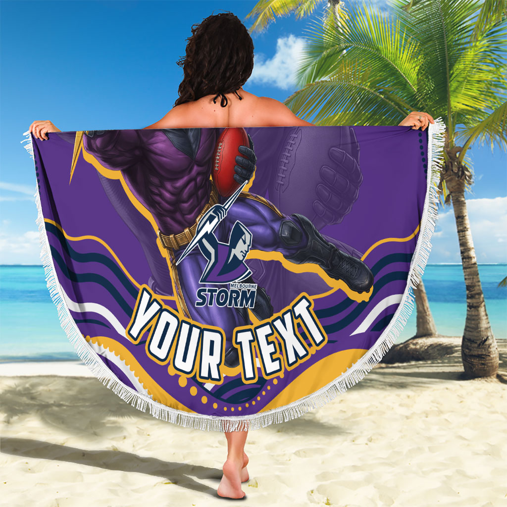 Personalized Gold Coast Titans Beach Blanket Aboriginal Dot Art - Dreamtime Rugby Mascot