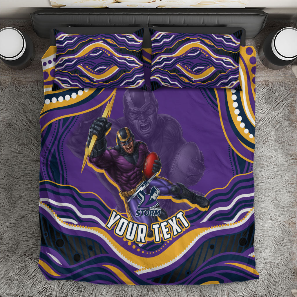 Personalized Gold Coast Titans Bedding Set Aboriginal Dot Art - Dreamtime Rugby Mascot