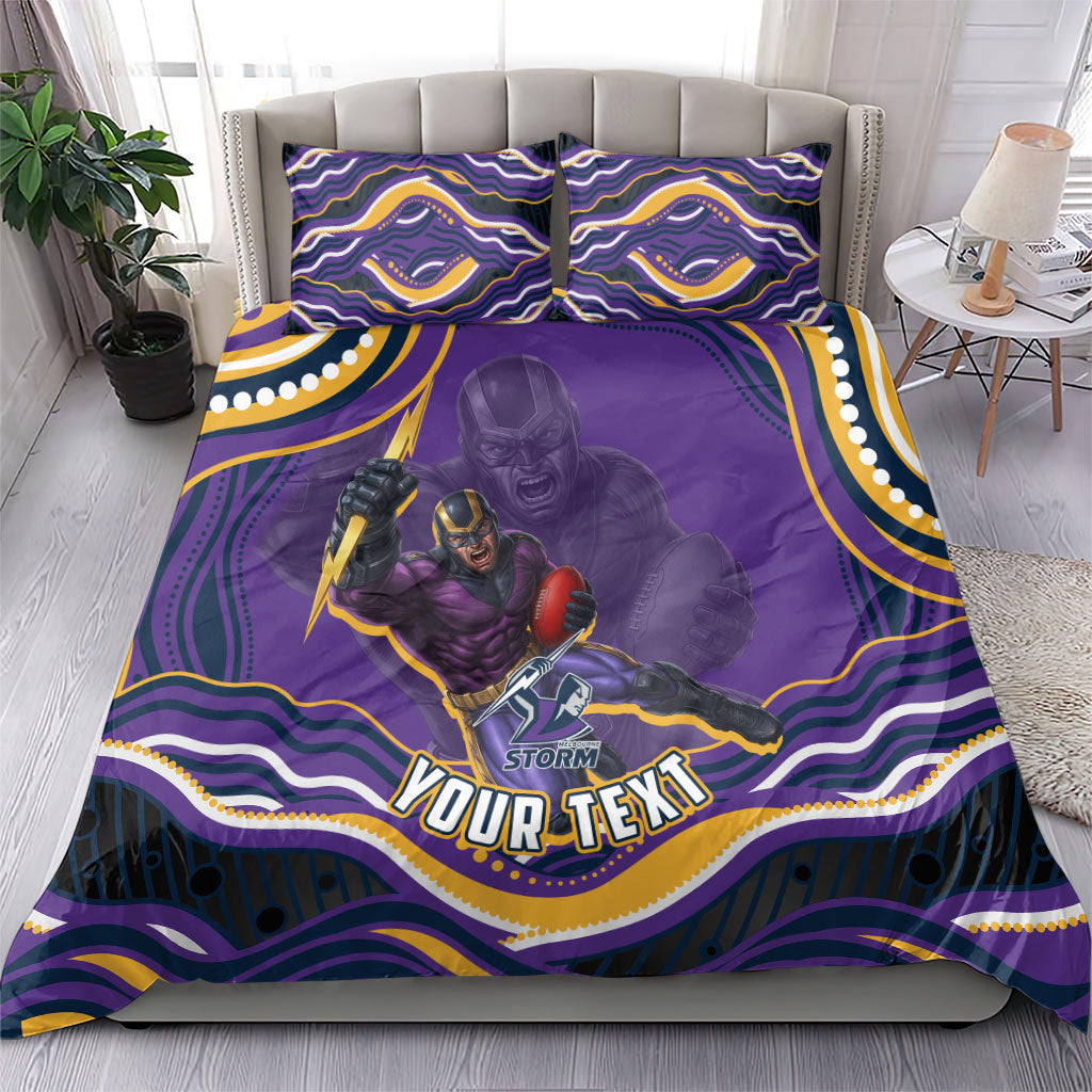 Personalized Gold Coast Titans Bedding Set Aboriginal Dot Art - Dreamtime Rugby Mascot