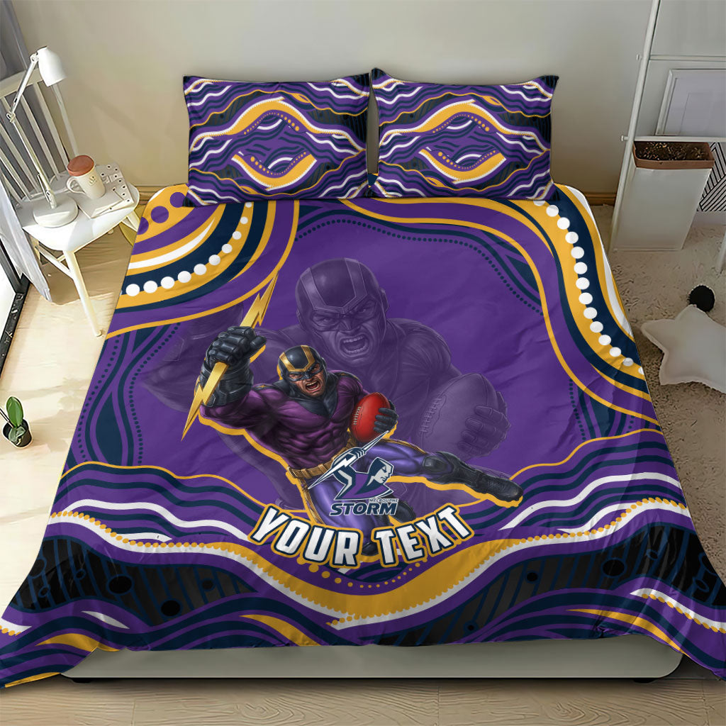 Personalized Gold Coast Titans Bedding Set Aboriginal Dot Art - Dreamtime Rugby Mascot