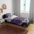 Personalized Gold Coast Titans Bedding Set Aboriginal Dot Art - Dreamtime Rugby Mascot