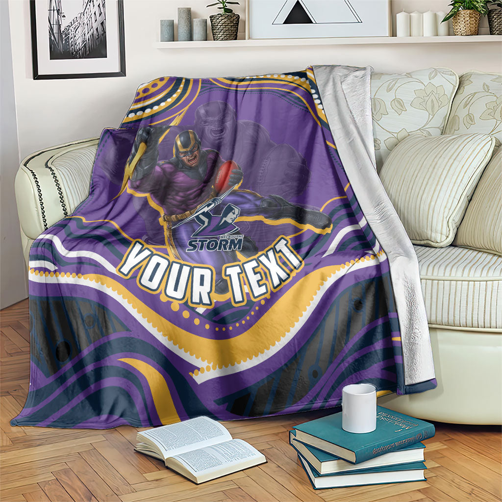 Personalized Gold Coast Titans Blanket Aboriginal Dot Art - Dreamtime Rugby Mascot