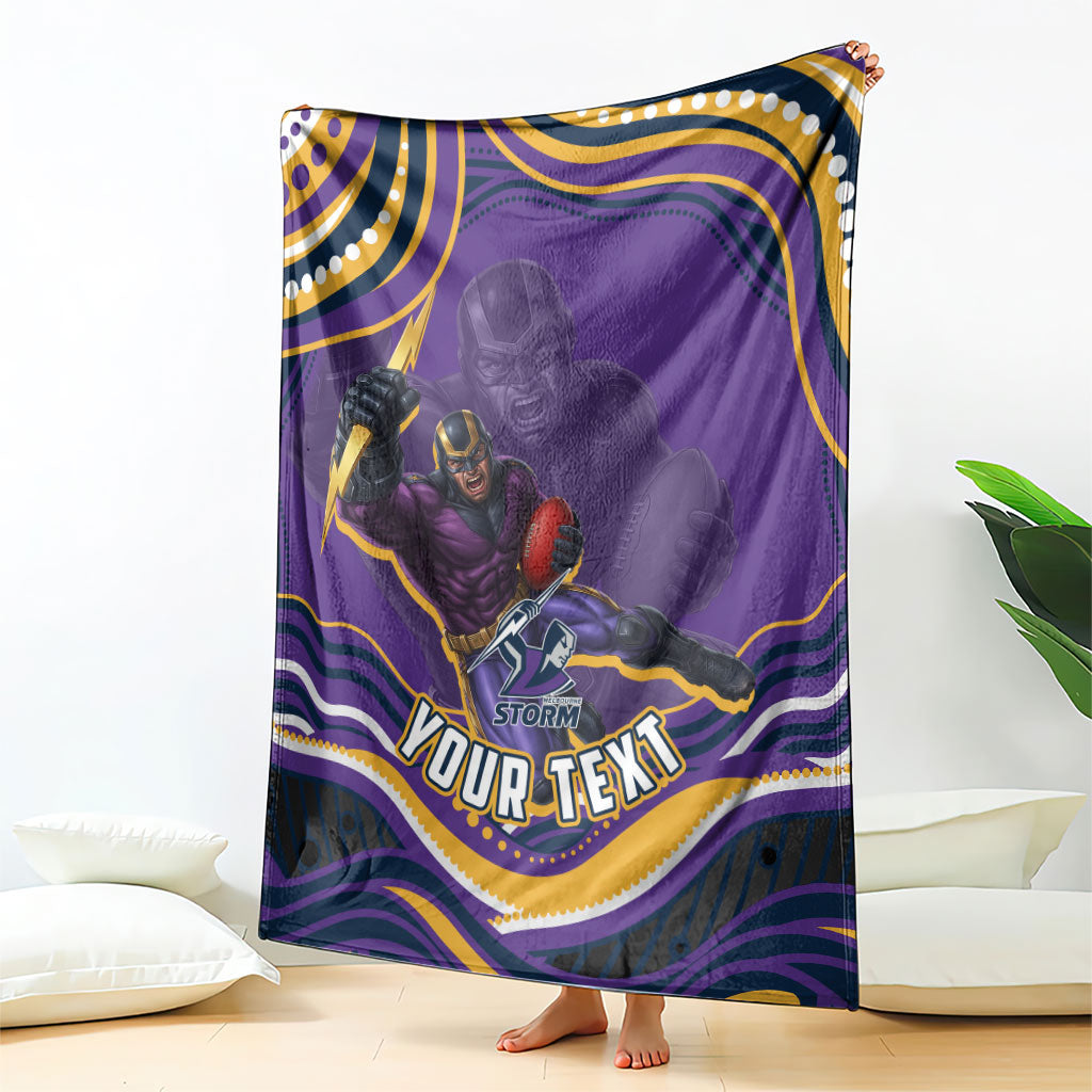 Personalized Gold Coast Titans Blanket Aboriginal Dot Art - Dreamtime Rugby Mascot