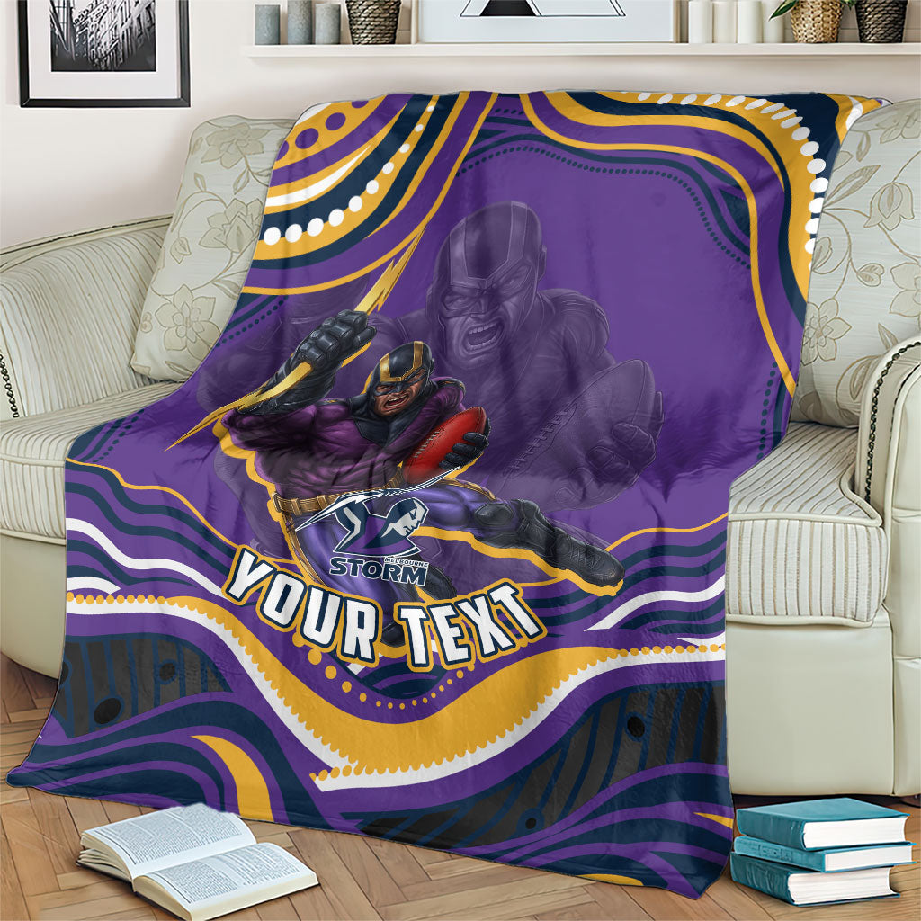 Personalized Gold Coast Titans Blanket Aboriginal Dot Art - Dreamtime Rugby Mascot