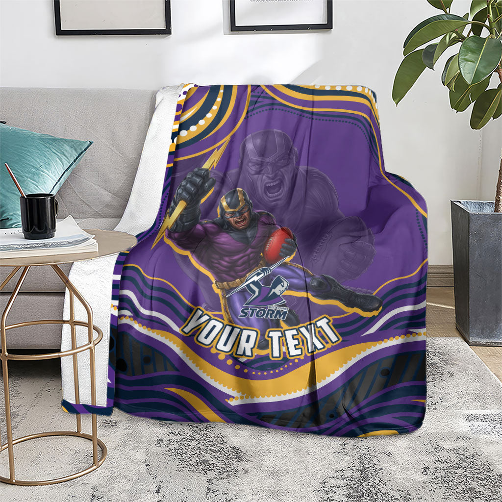 Personalized Gold Coast Titans Blanket Aboriginal Dot Art - Dreamtime Rugby Mascot