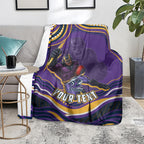 Personalized Gold Coast Titans Blanket Aboriginal Dot Art - Dreamtime Rugby Mascot