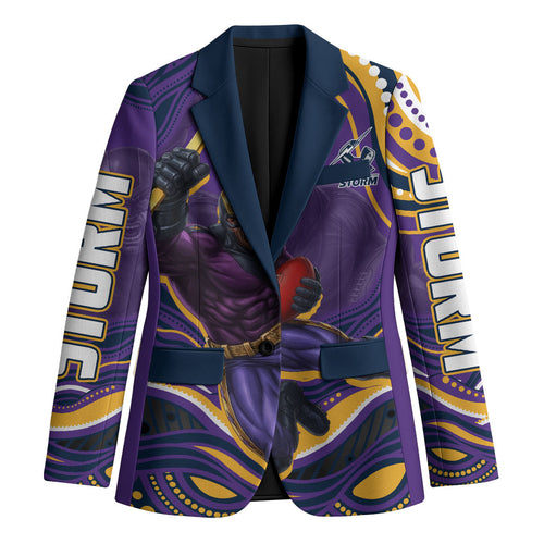 Personalized Gold Coast Titans Blazer Aboriginal Dot Art - Dreamtime Rugby Mascot