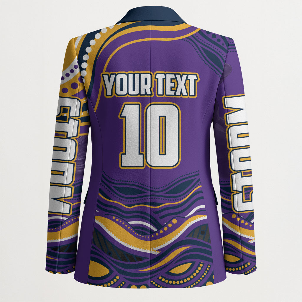 Personalized Gold Coast Titans Blazer Aboriginal Dot Art - Dreamtime Rugby Mascot