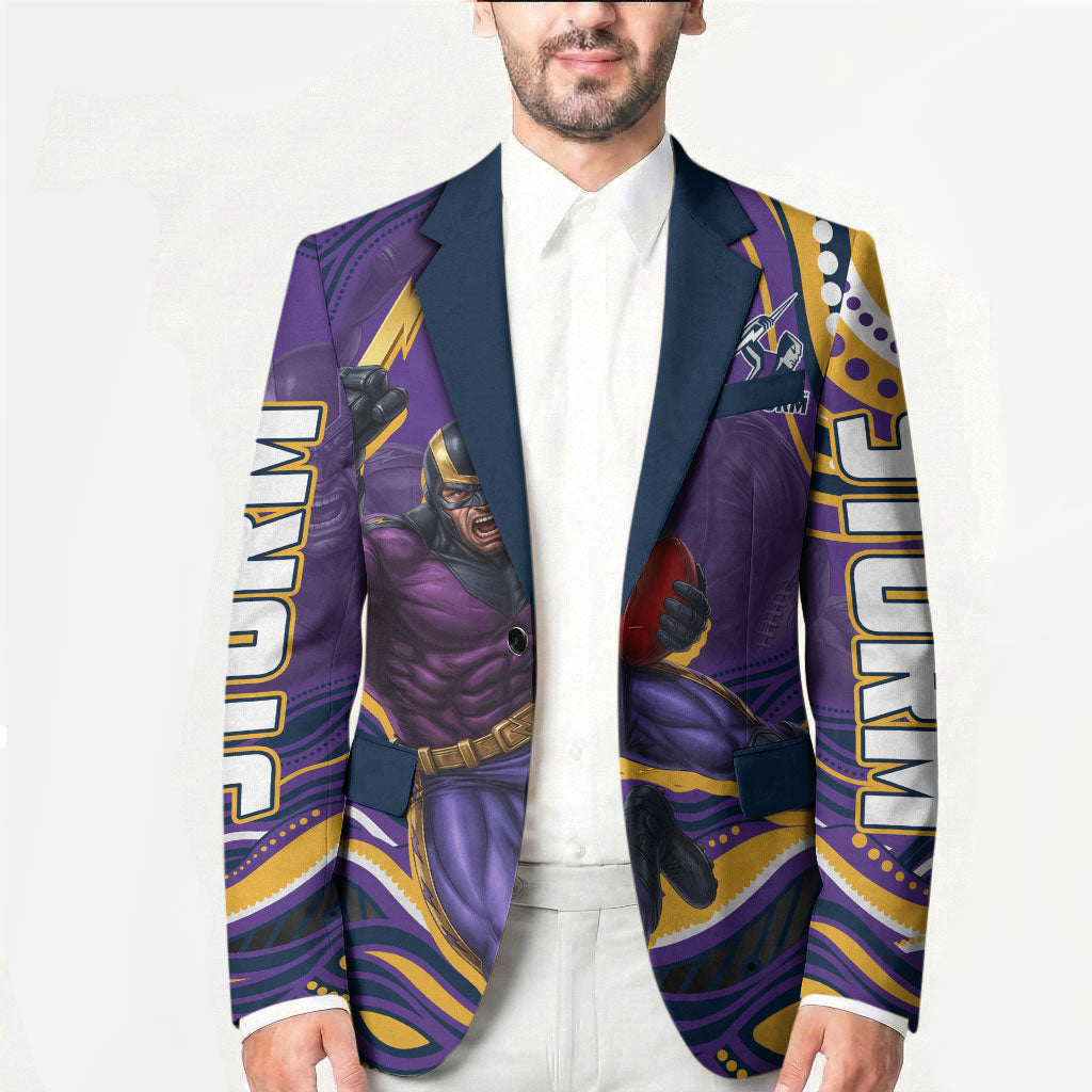 Personalized Gold Coast Titans Blazer Aboriginal Dot Art - Dreamtime Rugby Mascot