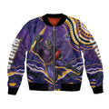 Personalized Gold Coast Titans Bomber Jacket Aboriginal Dot Art - Dreamtime Rugby Mascot