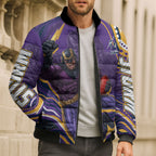 Personalized Gold Coast Titans Bomber Puffer Jacket Aboriginal Dot Art - Dreamtime Rugby Mascot