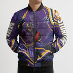 Personalized Gold Coast Titans Bomber Puffer Jacket Aboriginal Dot Art - Dreamtime Rugby Mascot