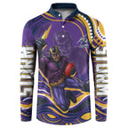 Personalized Gold Coast Titans Button Sweatshirt Aboriginal Dot Art - Dreamtime Rugby Mascot