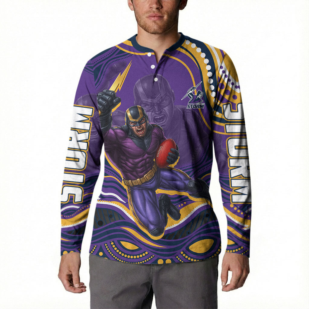 Personalized Gold Coast Titans Button Sweatshirt Aboriginal Dot Art - Dreamtime Rugby Mascot