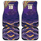 Personalized Gold Coast Titans Car Mats Aboriginal Dot Art - Dreamtime Rugby Mascot