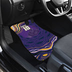 Personalized Gold Coast Titans Car Mats Aboriginal Dot Art - Dreamtime Rugby Mascot