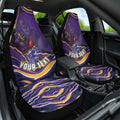 Personalized Gold Coast Titans Car Seat Cover Aboriginal Dot Art - Dreamtime Rugby Mascot