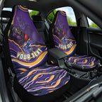 Personalized Gold Coast Titans Car Seat Cover Aboriginal Dot Art - Dreamtime Rugby Mascot