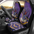 Personalized Gold Coast Titans Car Seat Cover Aboriginal Dot Art - Dreamtime Rugby Mascot